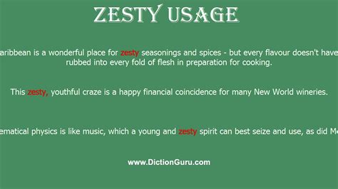 zesty meaning sexually